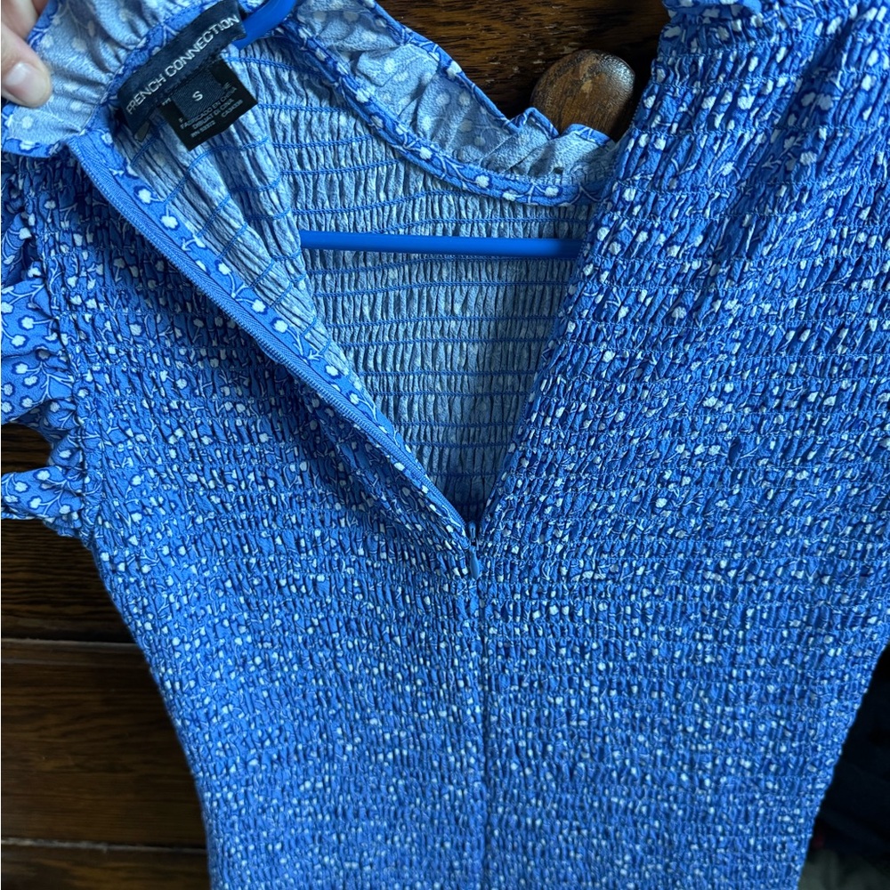 French Connection Blue Ruffled Dress - Picture 2 of 2